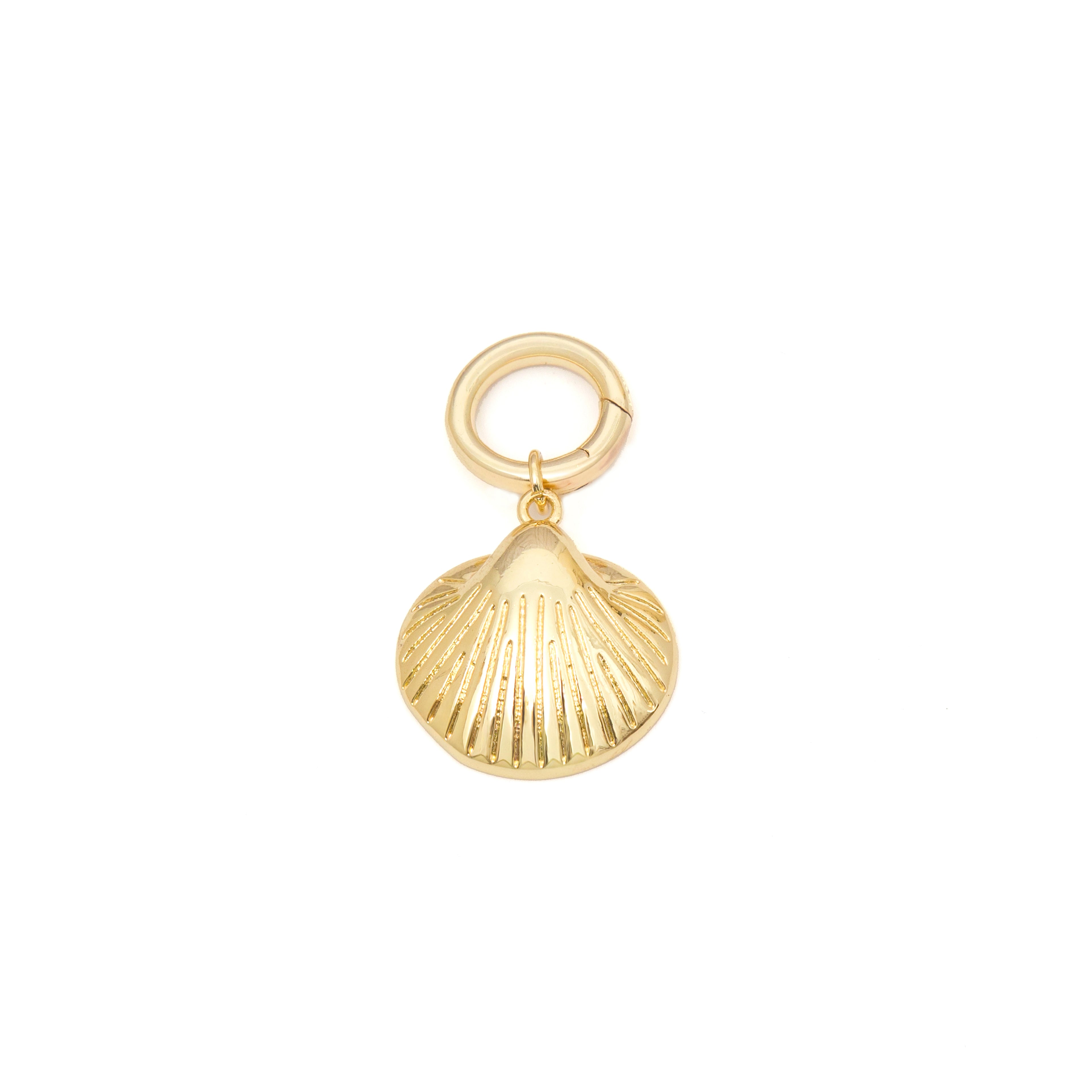 Shell Charm with Clasp Ring