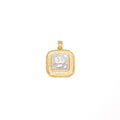 Square Mother-of-Pearl Pendant Charm