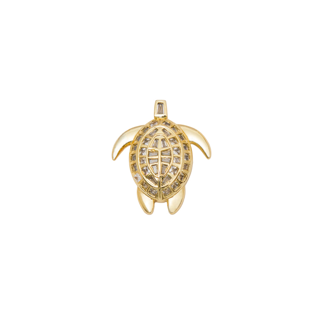 Schildkröten-Charm mit Pavé-Fassung