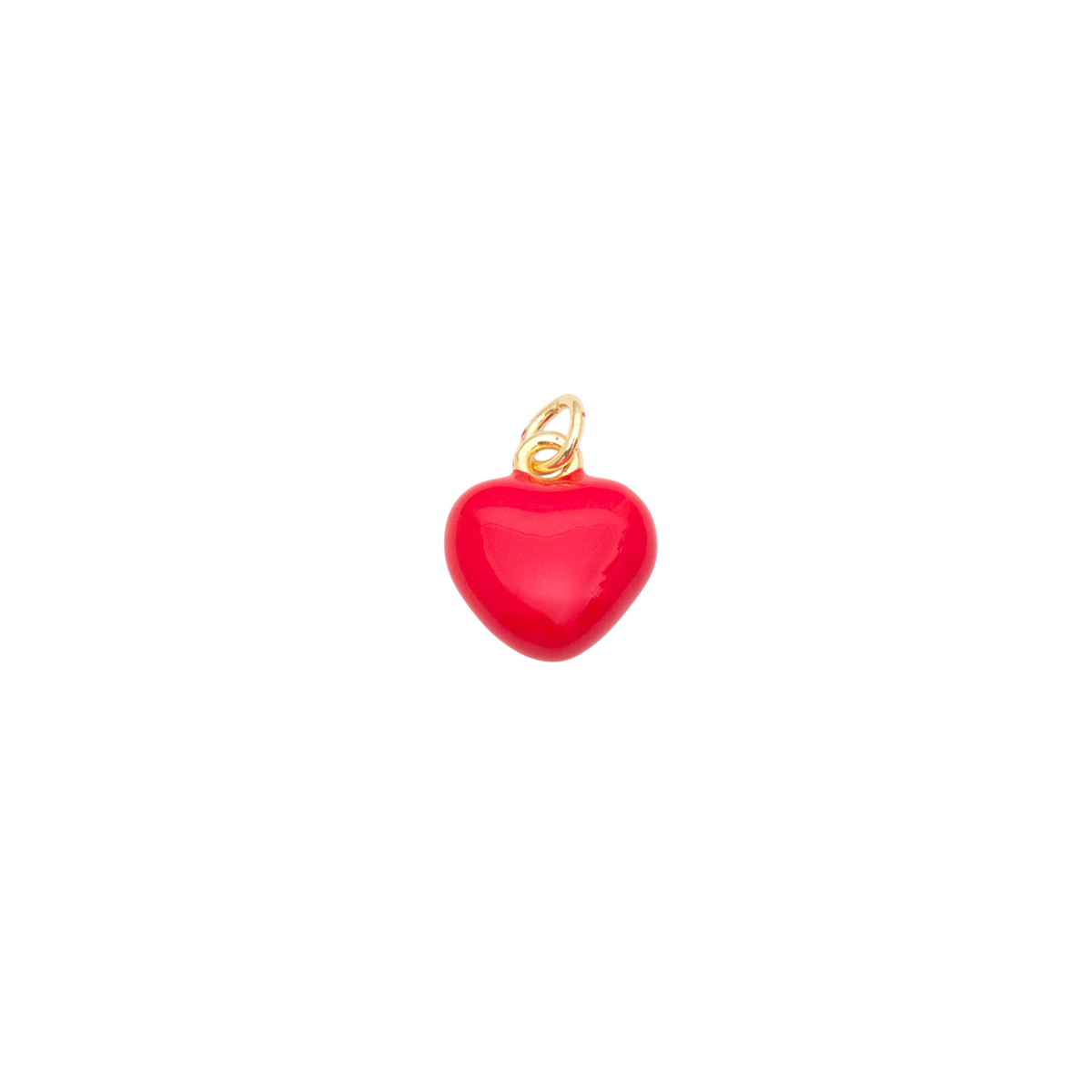 Red Puffy Heart Charm cutout