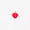 Red Puffy Heart Charm