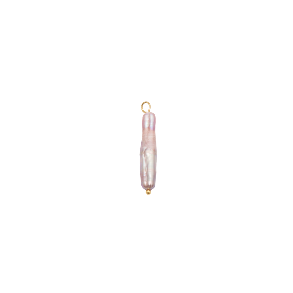 Baroque Pearl Coin Charm cutout