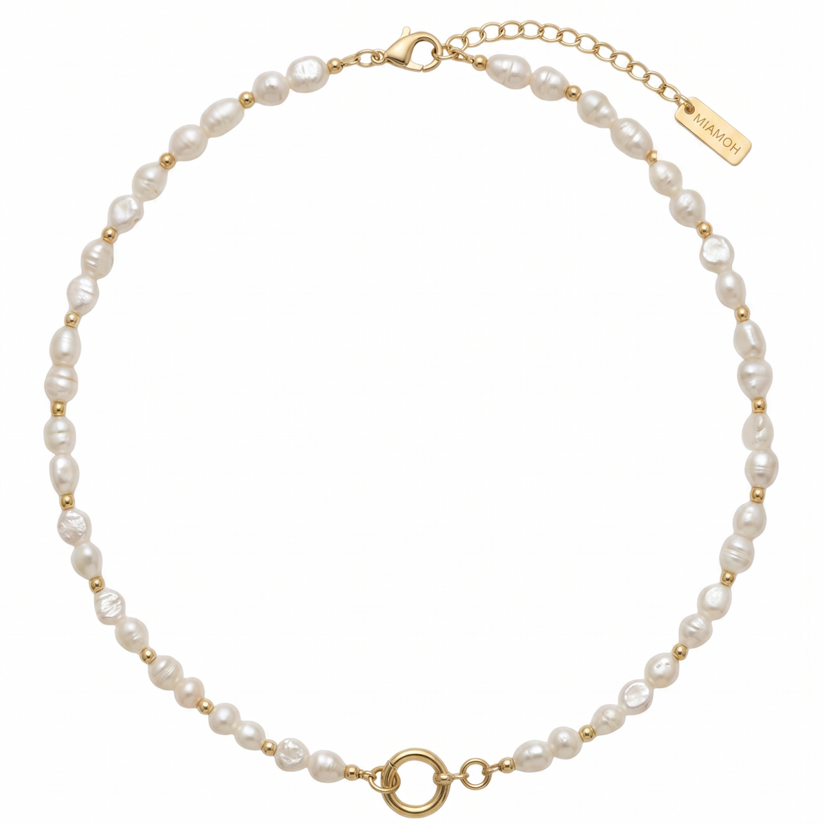 Pearl Necklace with Statement Clasp