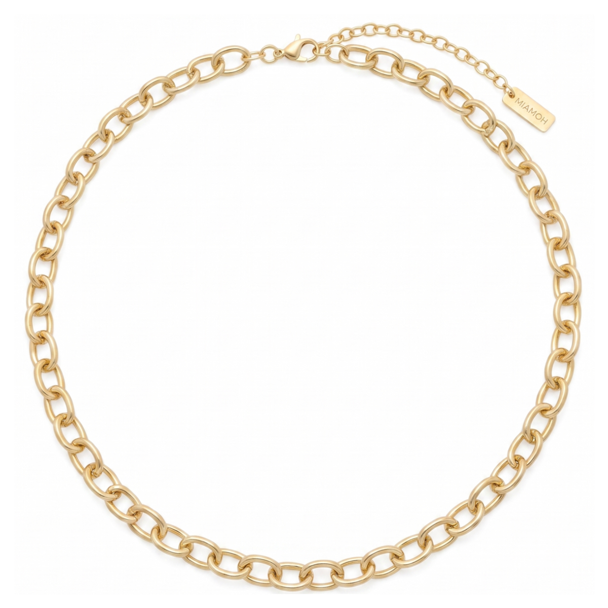 Oval Chain Necklace (Matte)