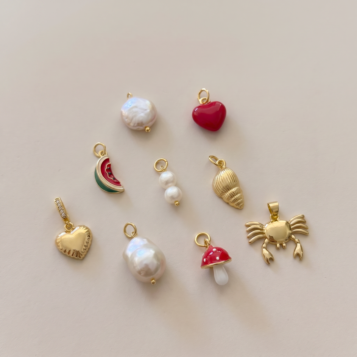 Coin Pearl Charm
