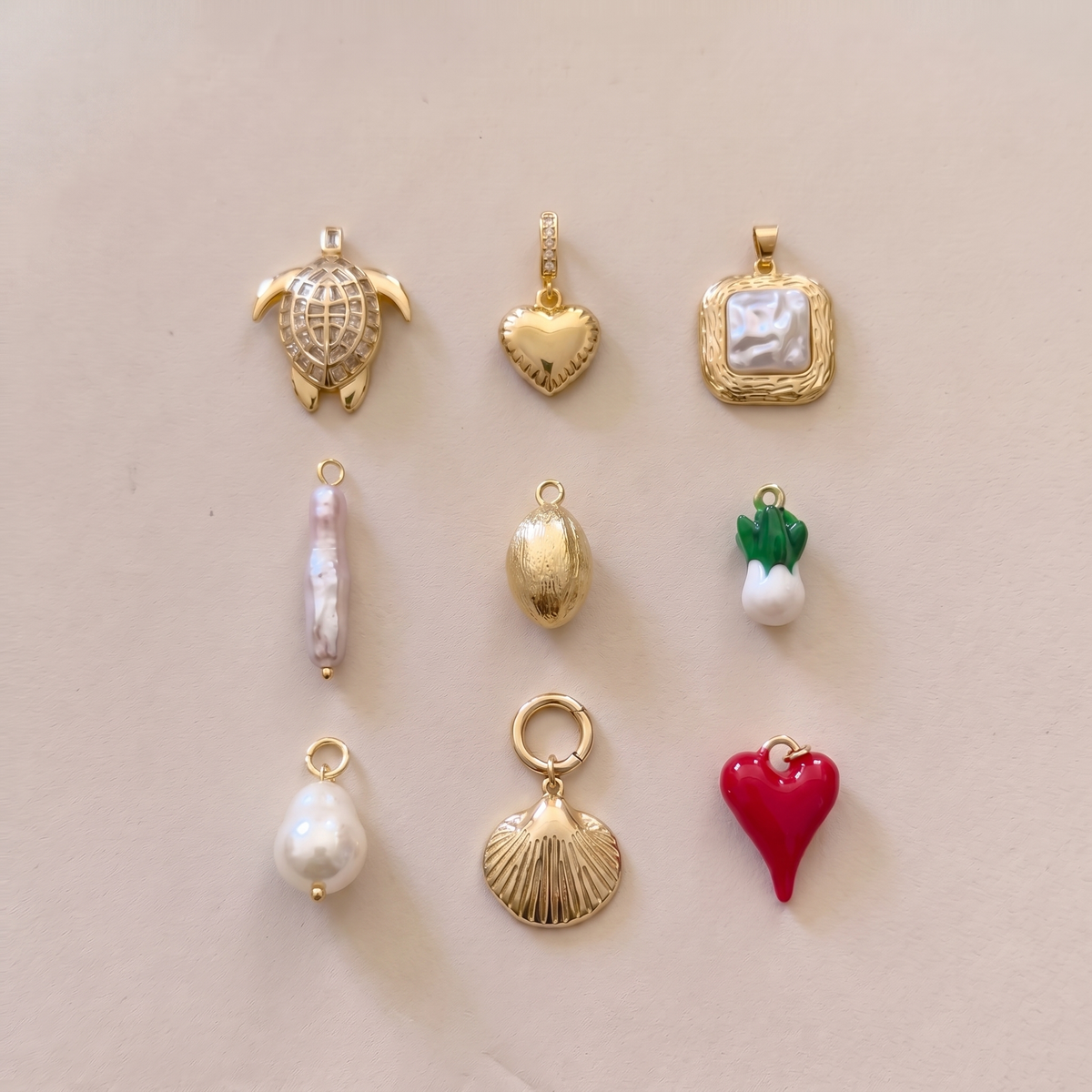 Baroque Pearl Coin Charm
