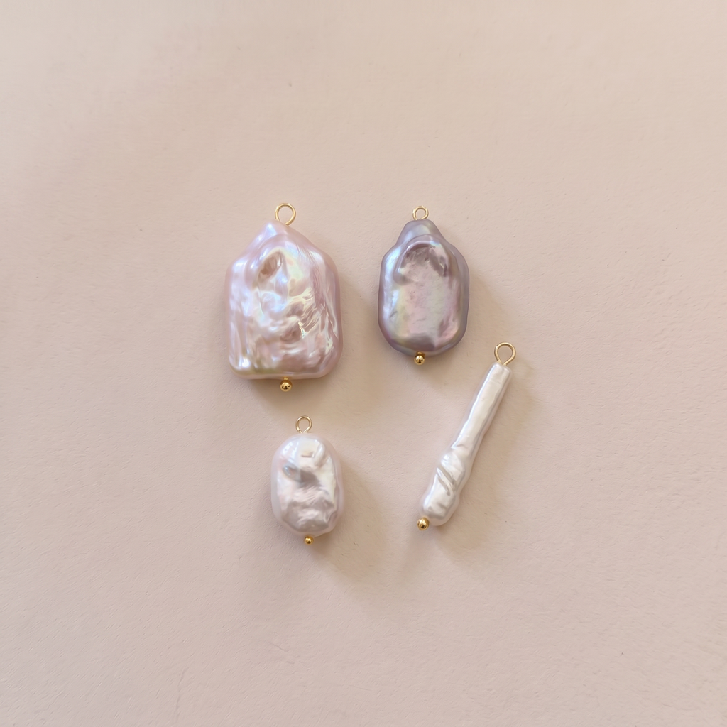 Baroque Pearl Charm - White