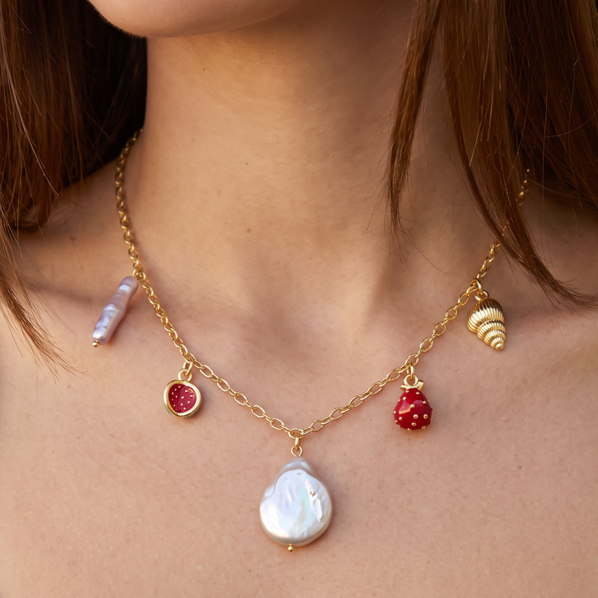 Baroque Pearl Pendant Charm