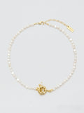 Pearl Necklace with Round Clasp